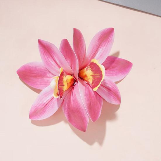 Women Hairpin Simulated Flower Shape Colorfast Hair Clip Back Head Hair Claw Daily Wear Party Hair Accessory