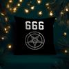 P-Pentagramm 666 Dämonisch S-Satanisch Kissenbezug Natürliche Leinen Bio-Stoff Beidseitiger Druck Atmungsaktiv Für Heimdekoration