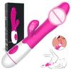 30 Speed Rechargeable G-Spot Vibrator Vaginal Massager Clitoris Stimulation Sex Toys Dual Motor Rabbit Vibrator for Women Female
