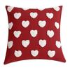 Valentines Day Throw Pillowcase 3D Heart Embroidery Short Plush Luster 45*45cm Hidden Zipper Closure Pillow