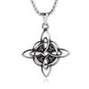 Fashion Antique Silver Color Irish Knot Charms Geometric Pendant Necklace Irish Celtic Knot Necklace Vintage Jewelry Gifts