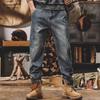 Jieleinuo Herren Amerikanischer Retro Locker Gerade Stein Gewaschene Jeans