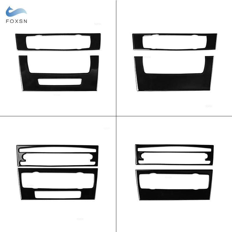 Piano Black Car-styling Interior Central Air Conditioner CD Control Panel Frame Trim For BMW 3 Series E90 E92 E93 2005-2012