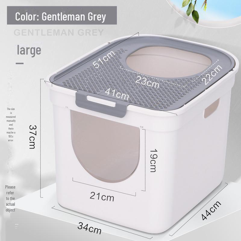 "Extra Large Enclosed Cat Litter Box with Drawer and Splash-Proof Design"