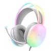 Wired Gaming Headset RGB Stereo 3.5mm Headphones for PC PS4 PS5 Mac White