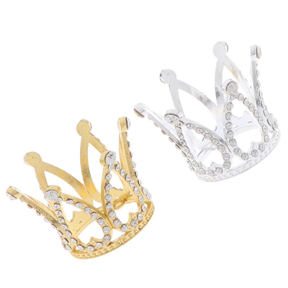 Metal Crystal Rhinestone Tiara Cute DIY Cake Decoration  Birthday Party Gifts