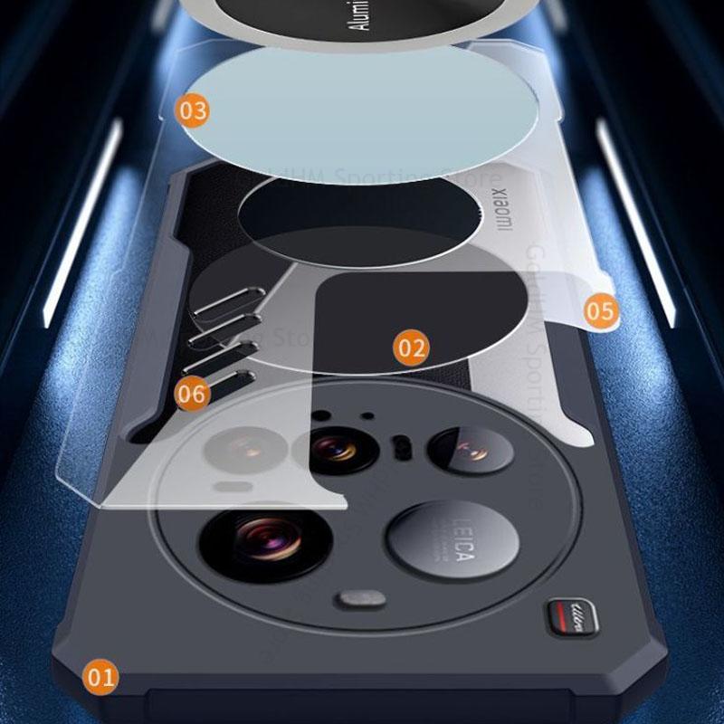 Cover For Xiaomi 15 Ultra Armor Shockproof Clear Acrylic Shockproof Case For Mi 13 Pro 12S 11 14 15 Ultra Cooling Heat Dissipation For Magsafe Cover