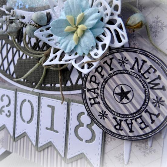 Numbers Banner Cutting Die Stencil DIY Scrapbooking Emboss Paper Card Craft Mold