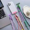 Colorful Braided Crossbody and Anti-Lost Adjustable Strap for Girls - Keychain and Mobile Phone Hanging Rope
