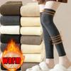 Winter Warm Knitted Thicken Tall Socks Women's Kneepad Lining Elastic Leg Cover Over-Knee Protecter Socks Solid Color Stockings