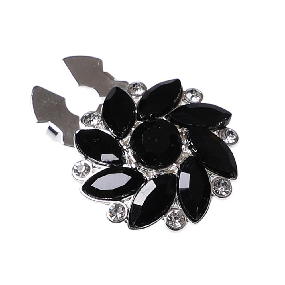 1PC DIY Sewing Pearl Flower Button Covers Alloy Golden Base Shirt Button Clip Detachable Clip-On Handwoven