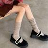 1 Pair Ruffle Calf Socks Calf Tube Frilly Socks Ballet Socks for Girls Knee Length Stockings Princess Style Dress Socks