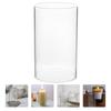 FOMIYES Candle Holder Sleeve, Glass Cylinder Candle Holder, Chimney Tube, Open-Ended Candle Shade, for Home Weddings, Birthdays, and Parties, 20cm