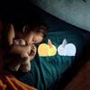 Novetly Silicone Jade Rabbit Led Night Light USB Charging Two-Tone Lights Cute Rabbit Pat Lamp Children's Night Companion