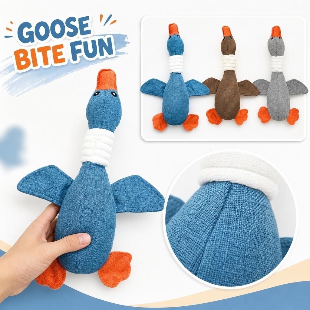 Plush Linen Squeaky Toy for Dogs, Interactive Teething Toy with Squeaker - Fun Pet Toy for Puppy, Small and Medium Breeds