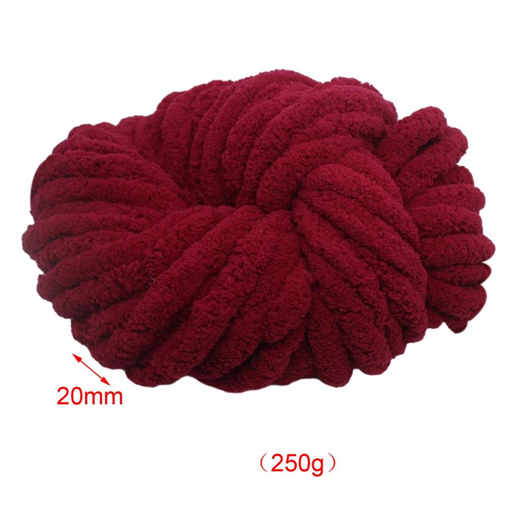 Chunky Chenille Yarn Giant Gauge 7 Jumbo Bulky Yarn for Hat Sofa Crocheting