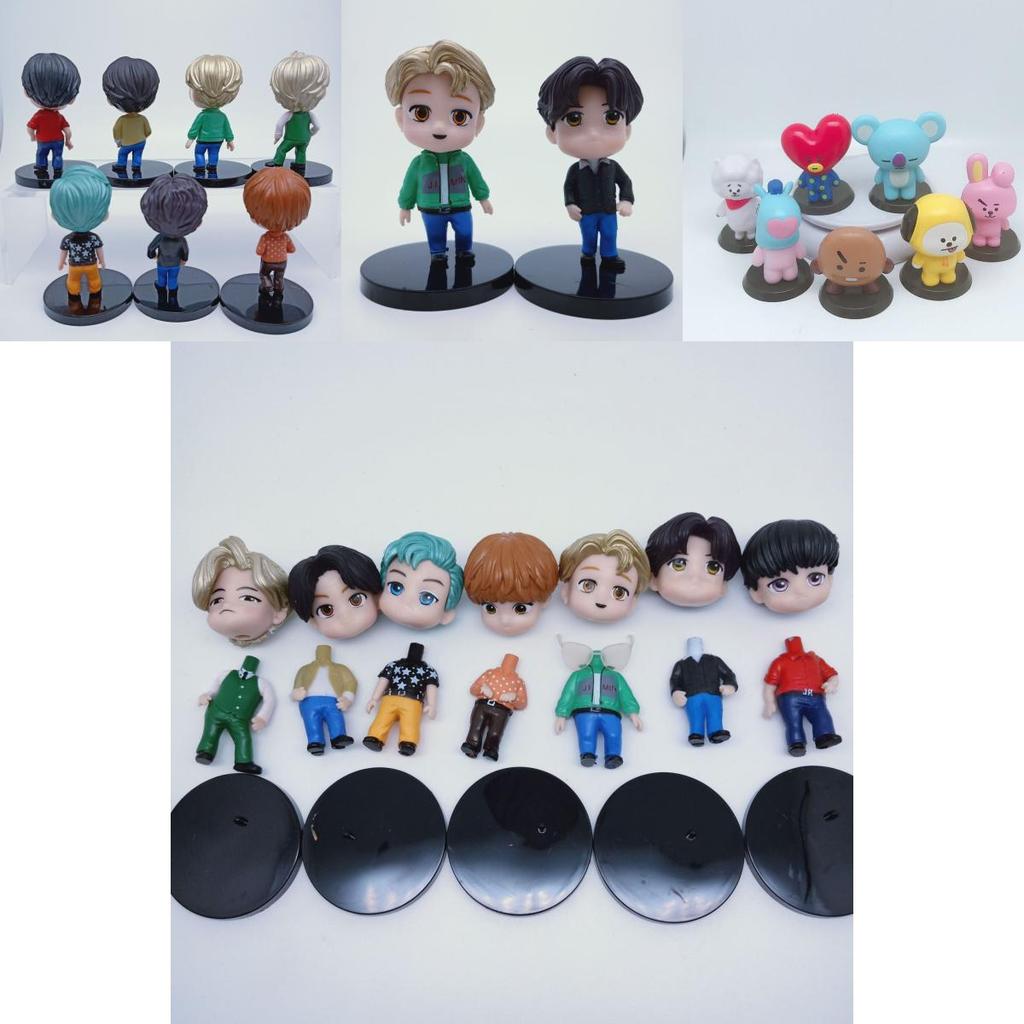 Exquisite 7pcs Set Of Kpop Bangtan Boys Star Figure Dolls For Unique Decor