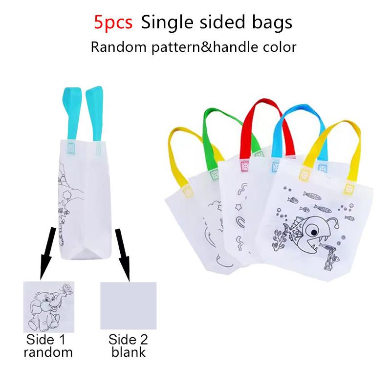 5pcs/set Graffiti Bag Children Drawing Toys Parent-child Interaction Storage Bag Early Education Educational Puzzle Toys TMZ