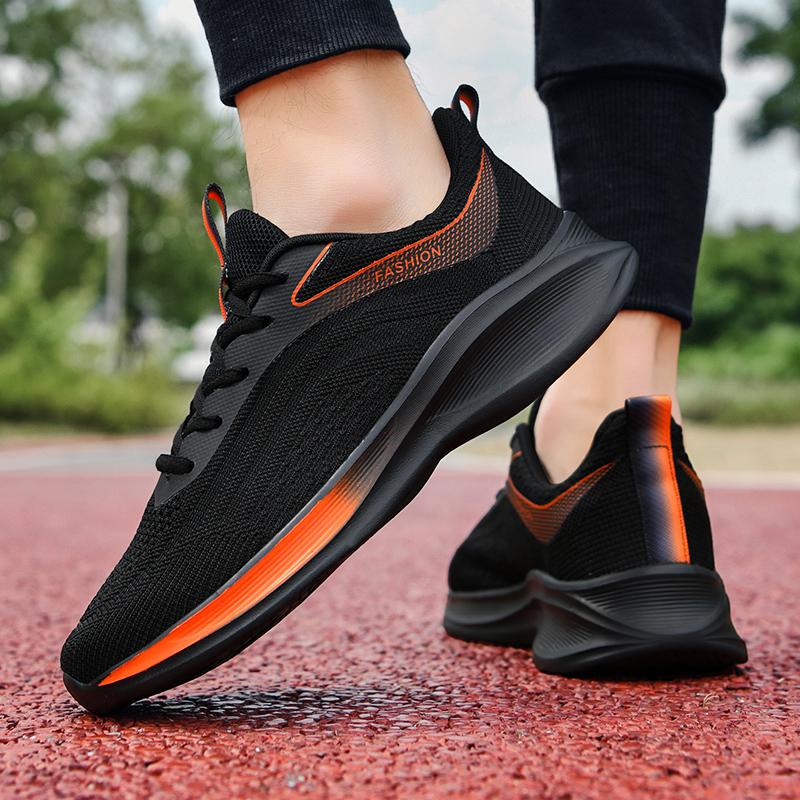 Breathable flying woven upper fashion comfortable men's casual sports shoes lightweight new spring and autumn