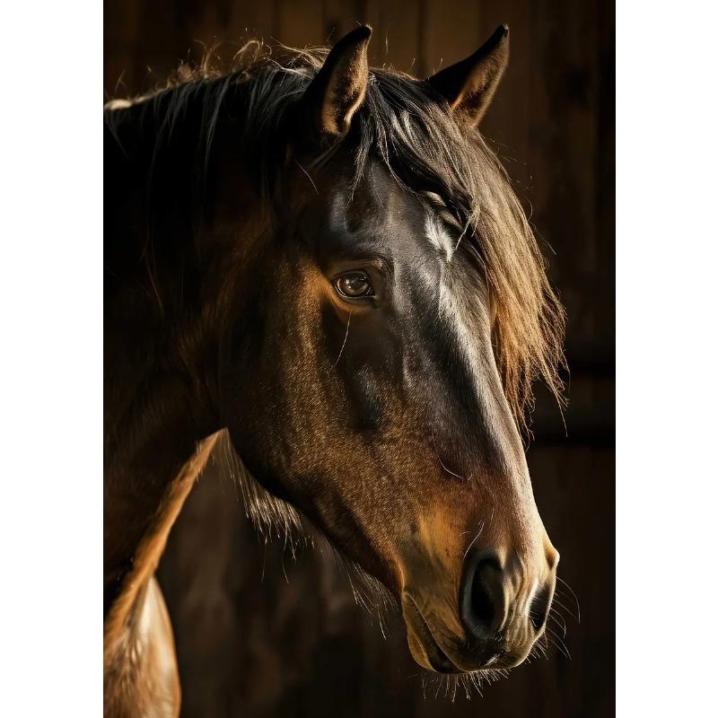Handsome Horse Wild Animal Poster Horses Portrait Photography Canvas Painting Modern Wall Art for Living Room Home Decor Mural