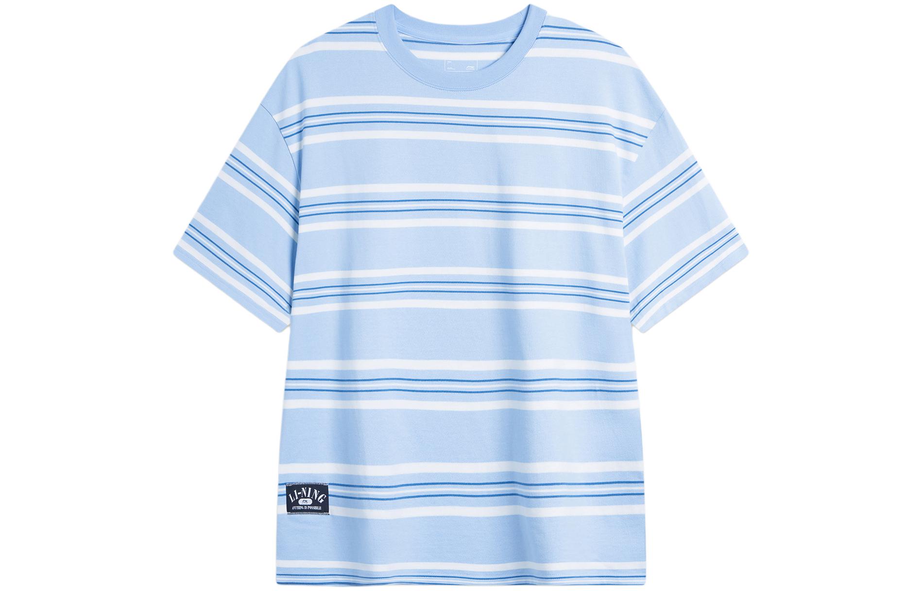 Li Ning Sports Fashion Collection T Shirt Unisex Clear Sky Blue AHSU655-4 L