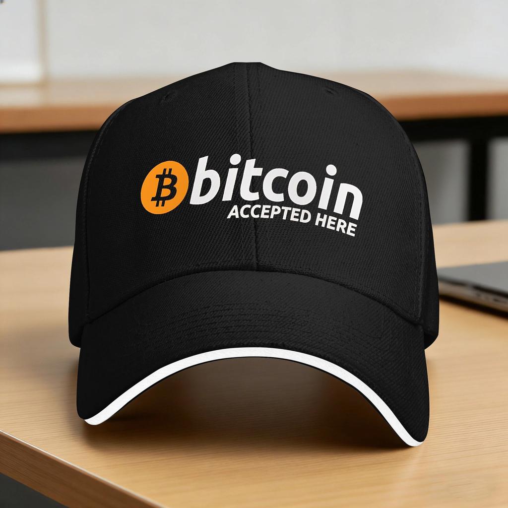 Bitcoin Geaccepteerd Casual Baseballpet Lente Truckerpet Zonneklep Snapbackpet Dames Heren Stijlvolle Baseballpetten