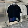 Summer Black and White Brand Printing Classic Pattern Short Sleeve Fashion Versatile Trend High-end Cotton T-shirt Top