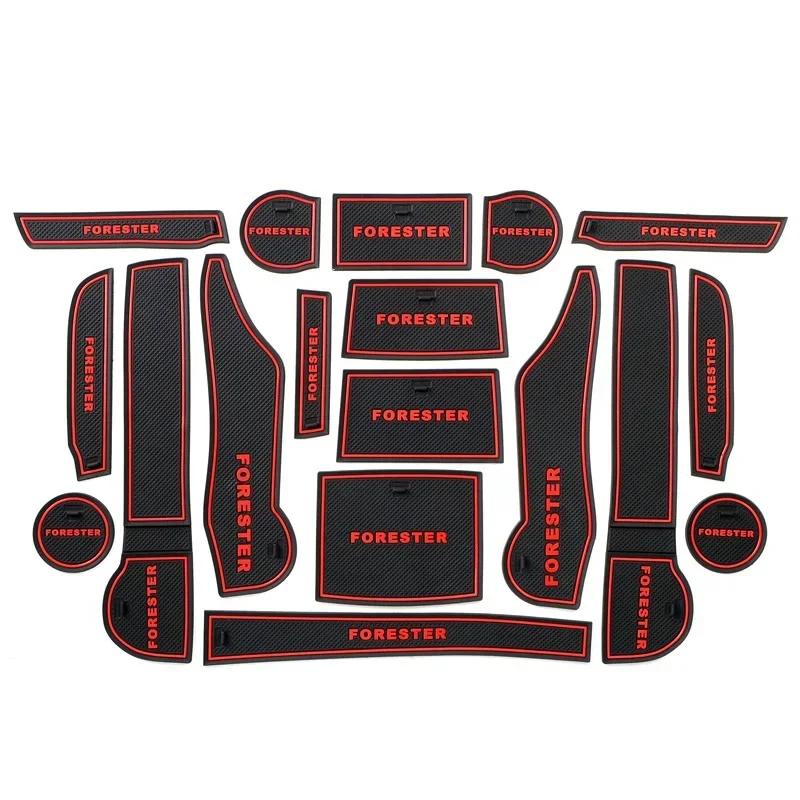 

Door Groove Mat for Subaru Forester 2019 Car Styling Anti-Slip Cup Holder Mat Door Groove Cushion Rubber Accessories