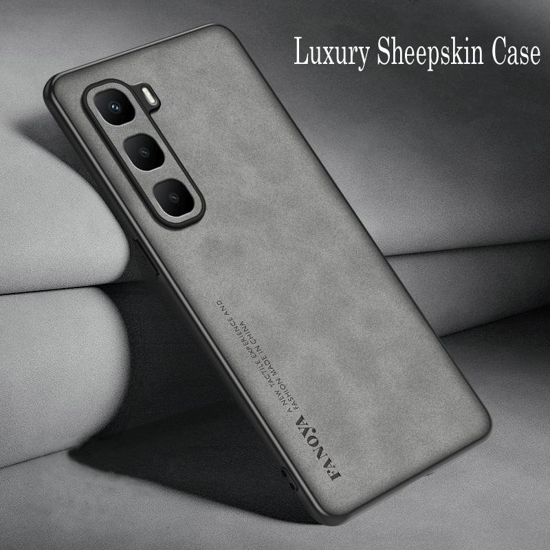 Luxusní nárazuvzdorné silikonové pouzdro z ovčí kůže pro Infinix Hot 60 Hot60 Pro Plus 60i Kryt na telefon Coque