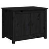 Vidaxl Stolik Kawowy, Czarny, 71X49X55 Cm, Lite Drewno Sosnowe