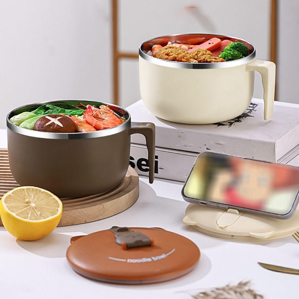 1300 ML Student Instant Noodle Bowl 304 Stainless Steel Lunch Box Food Container  Student