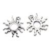 Retro Alloy Antique Silver Filigree Sun & Moon Jewelry Pendants - Necklaces & Earrings