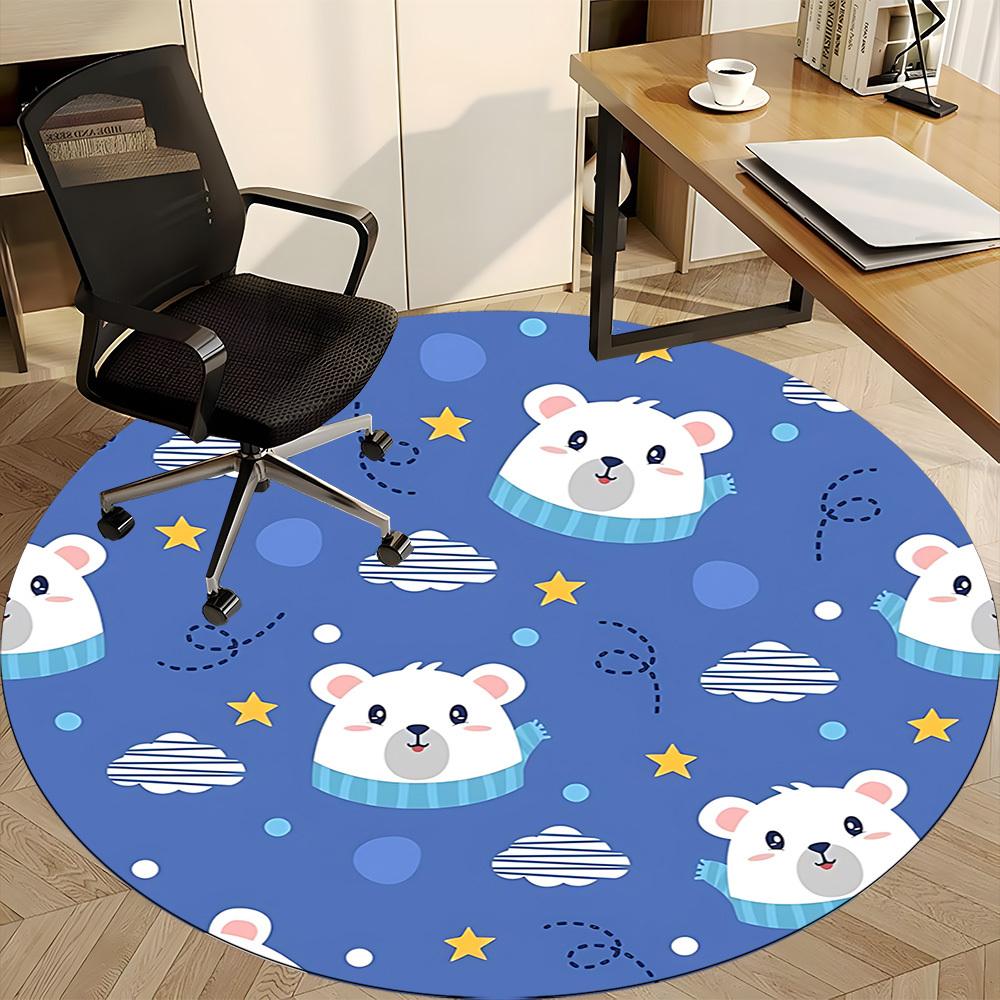 1pc Polar Bears Chair Carpet for Office - Durable, Ideal for Chair Mats, Stylish & Functional Decorative Rug yy260130072