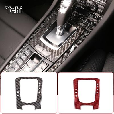 For Porsche 718 911 2012-21 Real Carbon Fiber Car Central Control Gear Display Frame Decorative Sticker Car Interior Accessories