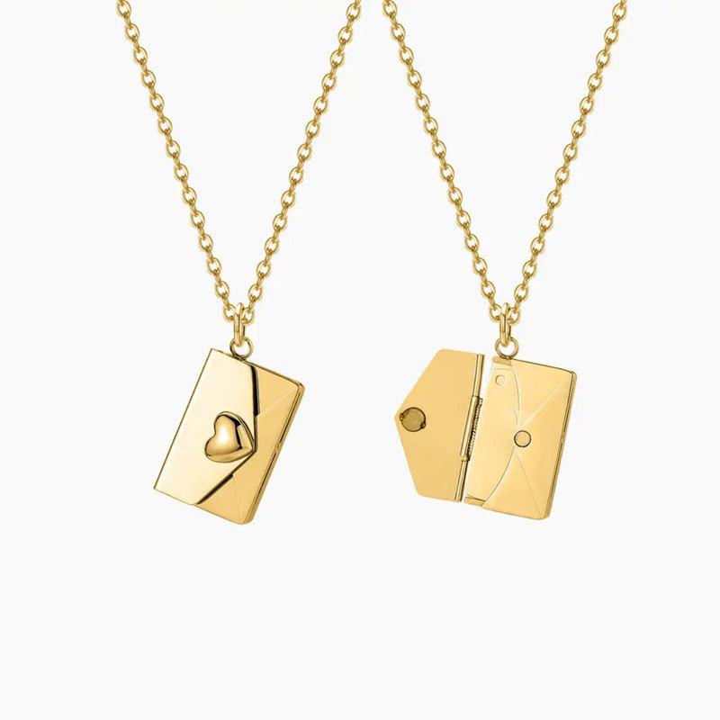 Individuell graviertes 18K Gold Edelstahl Buch Halskette Trendig Personalisiert Hypoallergen Wasserdicht Schmuck Geschenk für Frauen