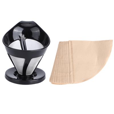 Wiederverwendbarer Edelstahl Feiner Kaffee Filter Sieb Kaffeemaschinenzubehör mit Filterpapier