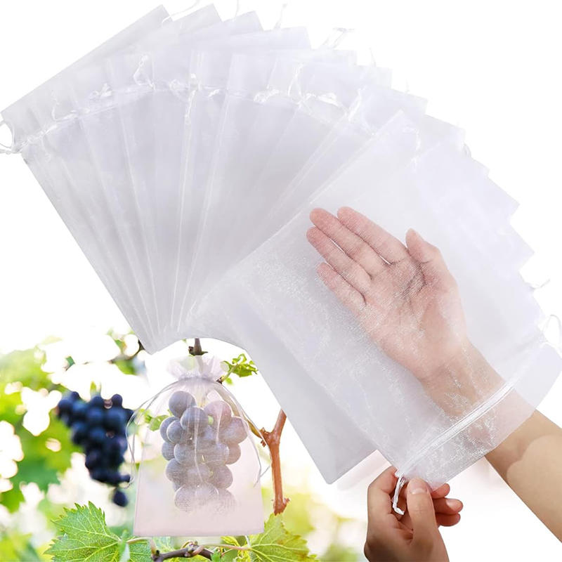50/100 ks Ochranné sáčky na ovoce Opakovaně použitelné Síťované sáčky se stahovací šňůrkou na zeleninu a ovoce Ochrana proti škůdcům pro ovocné stromy, zeleninu, zahradu