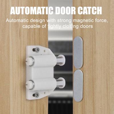 36925 Sets Magnetic Glass Door Catch Latch Closure Adhesive Mounting Push Open Single Glass Door