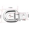 D-Ring Tie Downs Anchor1/4” Heavy Duty Surface Floor Mount Lashing Rings 2400 Lbs Cargo Trailers Load-Bearing Hangers Bracket (Pack Of 12)