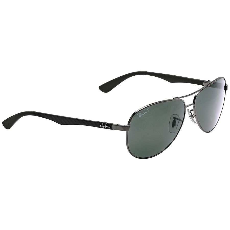 Ray Ban Carbon Fibre Polarized Green ClaSSic G 15 Pilot Men S SunGlaSSeS Rb8313 004 N5 61