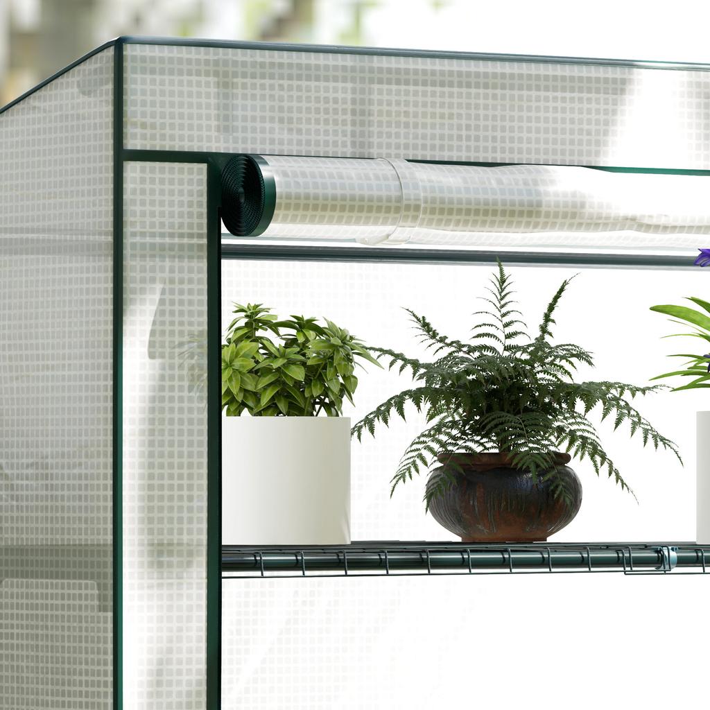 Four-Tier Mini Greenhouse - Green/White