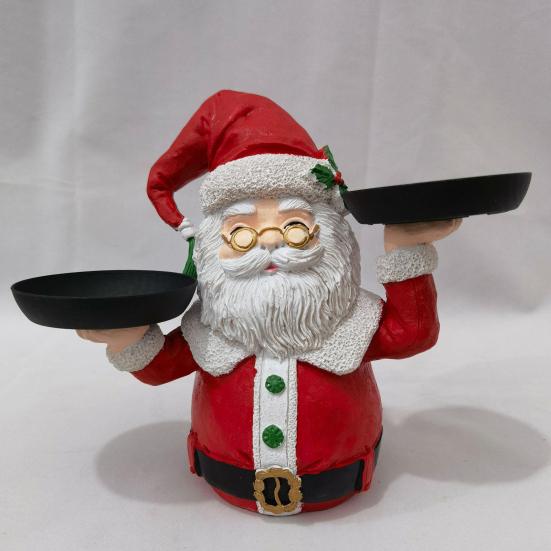 Christmas Santa Claus Tray Cartoon Snowman Cake Stand Candy Snacks Treats Holder with 3 Trays Xmas Holiday Party Decorative Tray