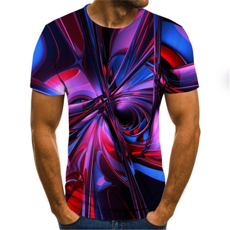 3d Men Vortex Psychedelic Printed Tshirts Hip Hop Short Sleeve Tee Tops Shirts