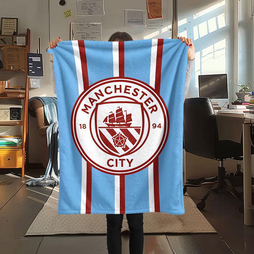 Couverture MCFC Chaleureuse, Haute qualité Confortable pour Toutes les Saisons, Décoration d'Intérieur, Chaleur et Confort