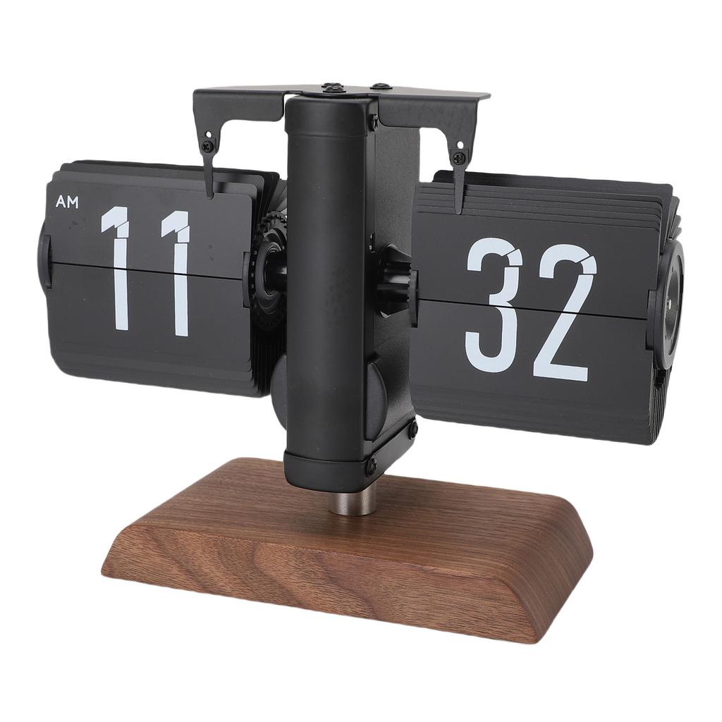 Auto Flip Desk Clock 12 Hour Display Retro Style Large Number Digital Flip Table Clock Decor for