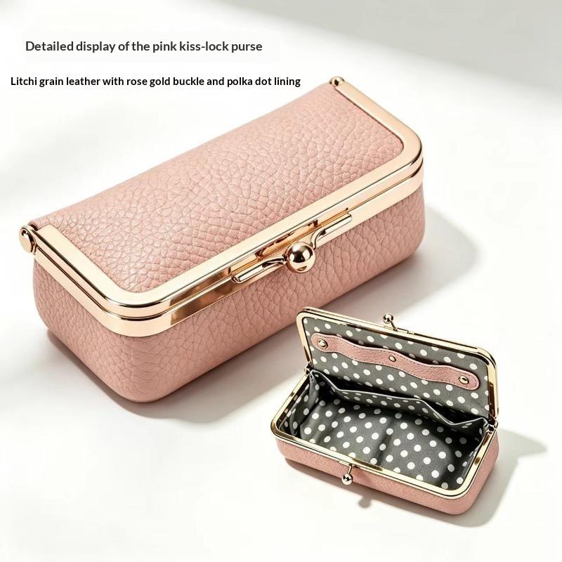 Womens Kiss Lock Jewelry Organizer Multifunctional Glasses Case Travel Essential Lipstick And Cosmetic Organizer
