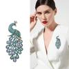 Fashion Luxury Animal Rhinestone Peacock Brooches For Women Clothing Coat Jewelry Accessories Gifts