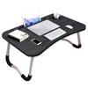 Kids Laptop Desk with Cup Holder Density Board Foldable Bed Table for Household Bedroom