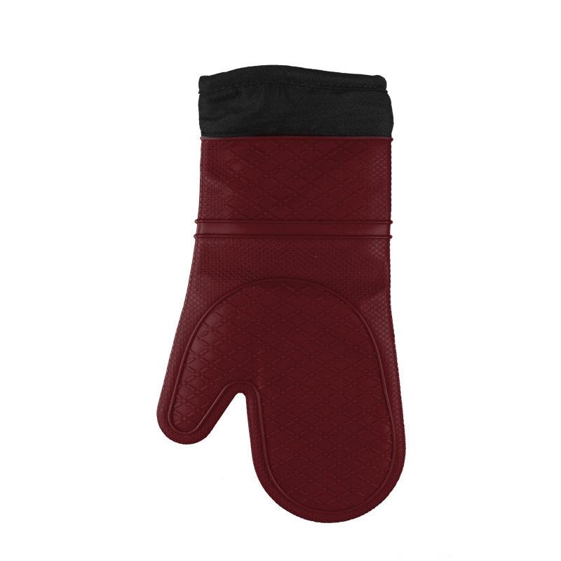 Silicone Oven Mitts 13.2in Extended Oven Mitts Heat Resistant 500F Flexible Oven Mittens with Soft Liner for Baking Cooking