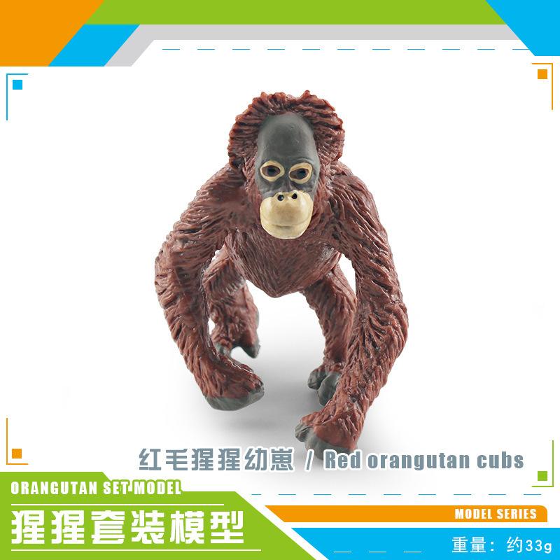 Simulated Forest Animals 4 Orangutan Models Orangutan Static Desktop Decoration Doll